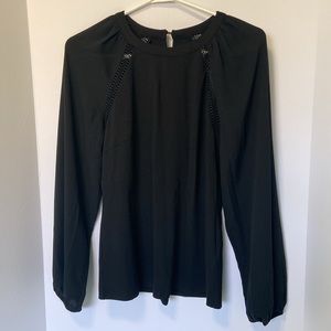 RW&Co long sleeve, black blouse, size small